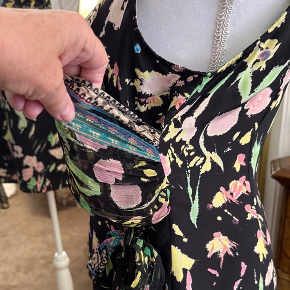 Plenty By Tracy Reese Womens Sleeveless 100% Silk Fairygrunge Blouse Size 12 - Picture 9 of 14